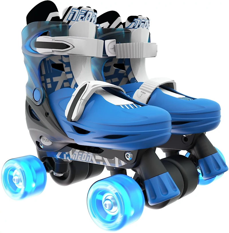 NEON Boys' Combo Inline and Quad Adjustable Light-Up Skates
