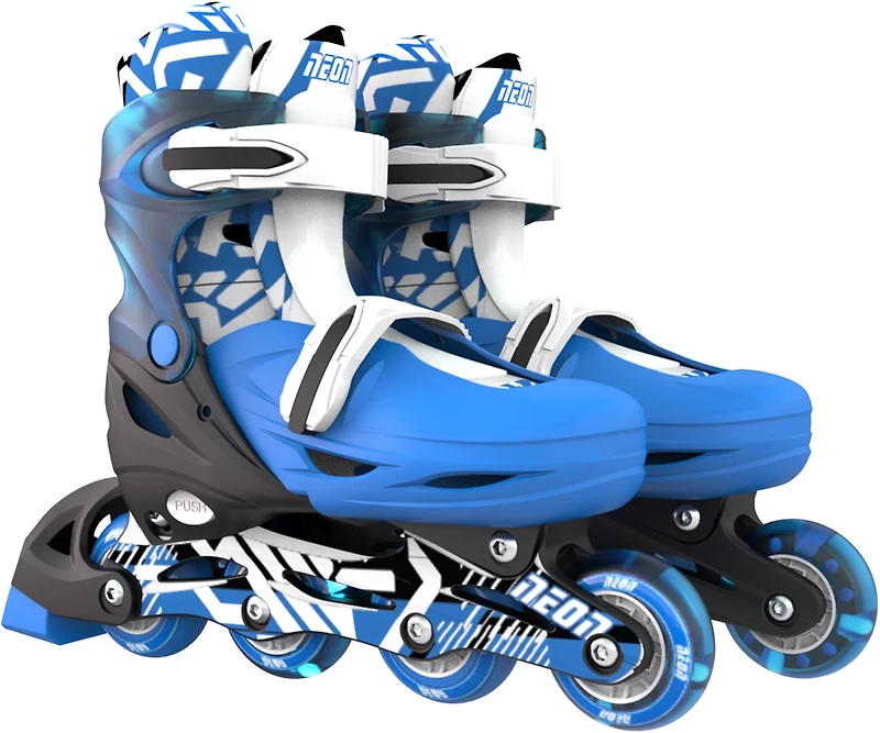 NEON Boys' Combo Inline and Quad Adjustable Light-Up Skates