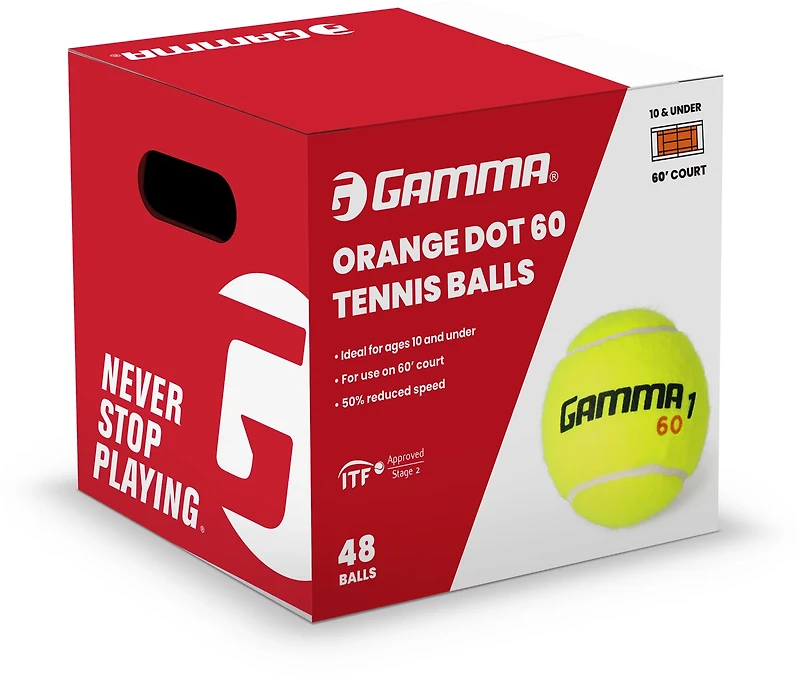 Gamma Orange Dot 60 Kids' Tennis Ball 40-Ball Box