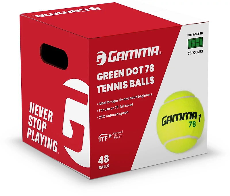 Gamma Green Dot 78 Kids' Tennis Ball 48-Ball Bag