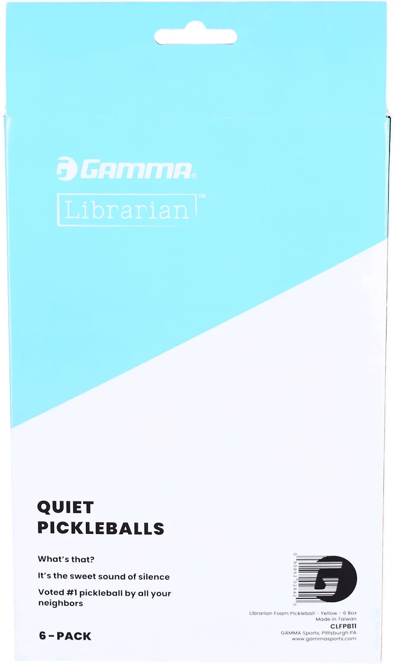 Gamma Librarian Foam Quiet Pickleballs 6-Pack