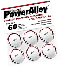 Heater Sports PowerAlley Seamed 60 mph Lite Baseballs -Pack