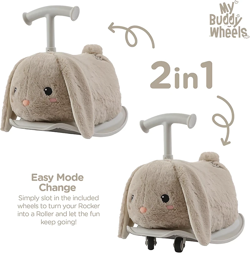 Yvolution My Buddy Roller Rabbit Plush Ride-On Toy