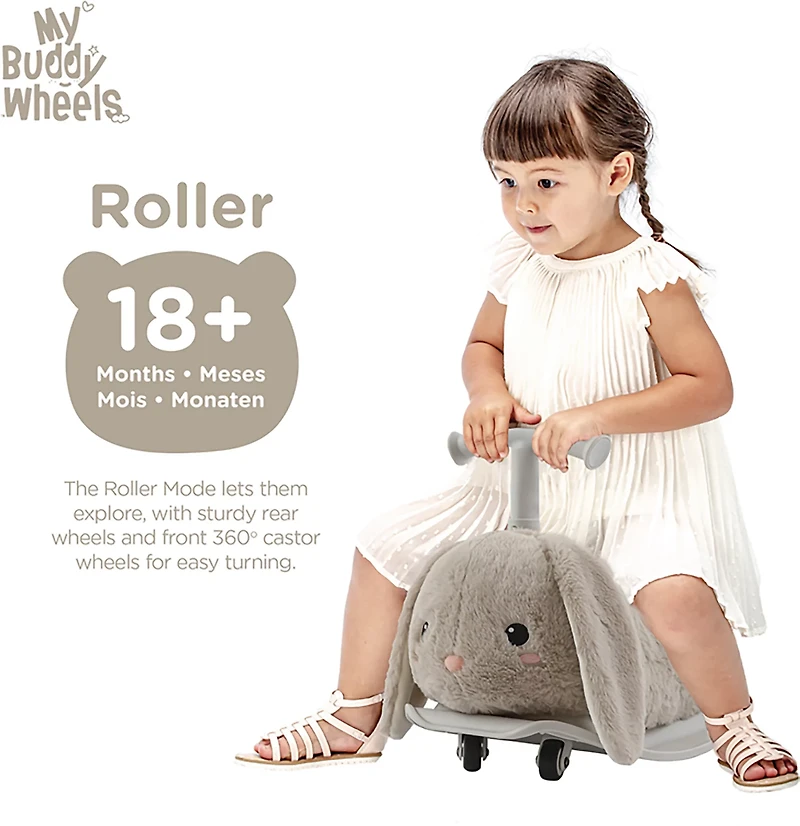 Yvolution My Buddy Roller Rabbit Plush Ride-On Toy