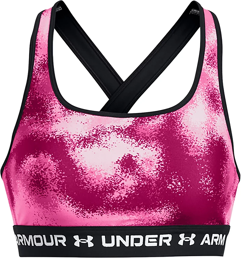 Under Armour Women's Crossback Print Mid Sports Bra