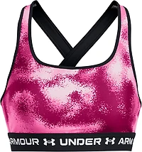 Under Armour Women's Crossback Print Mid Sports Bra