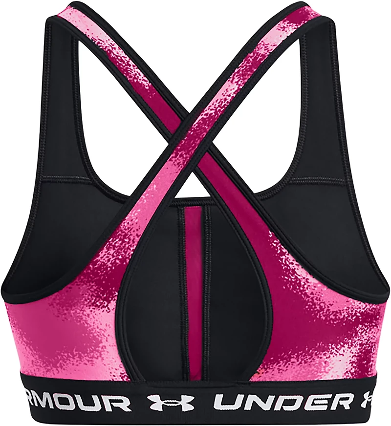 Under Armour Women's Crossback Print Mid Sports Bra