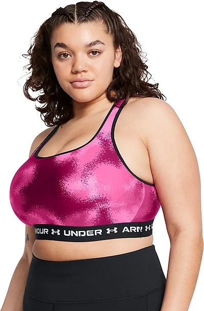Under Armour Women's Crossback Print Mid Sports Bra