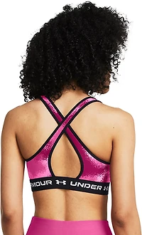 Under Armour Women's Crossback Print Mid Sports Bra