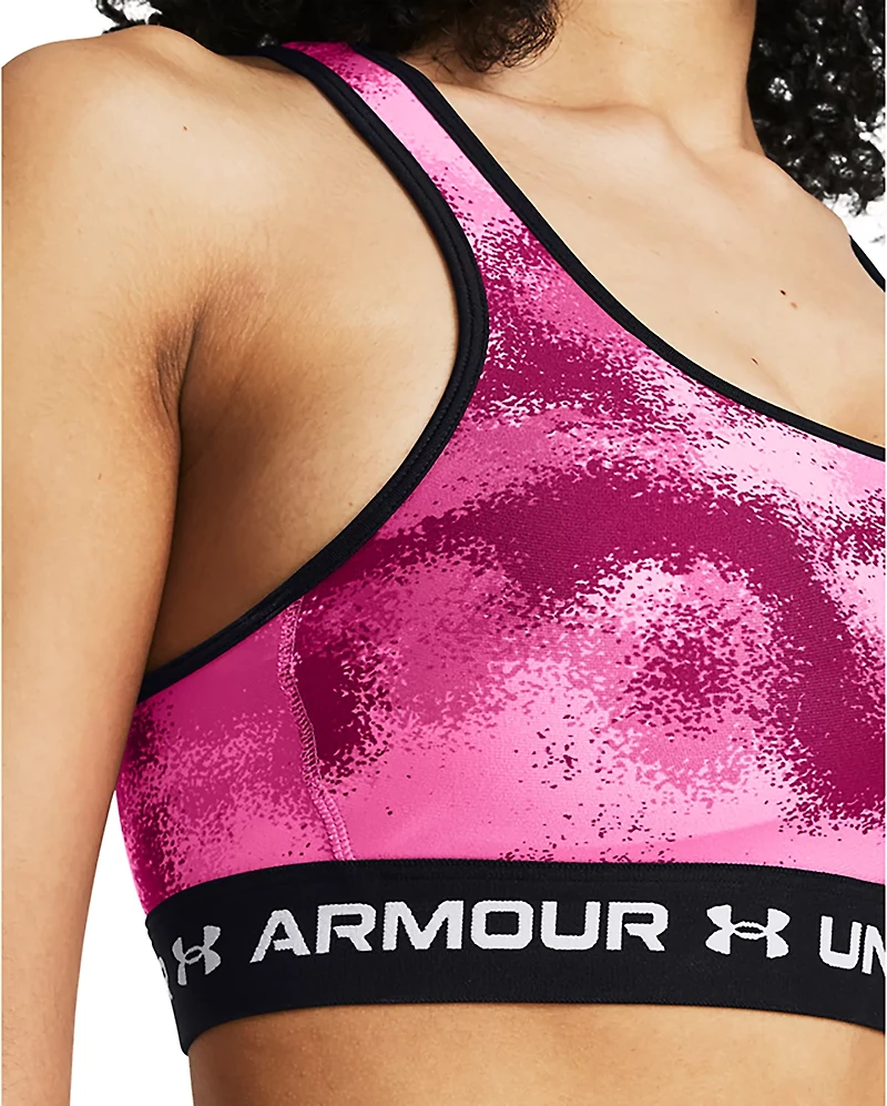Under Armour Women's Crossback Print Mid Sports Bra