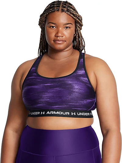Under Armour Women's Armour Crossback Print Medium Support Sports Bra