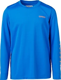 Magellan Outdoors Boys' FishGear Casting Crew Fish Print Long Sleeve T-shirt