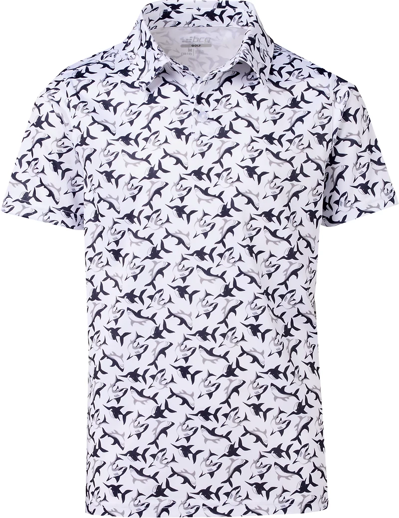 BCG Boys' Shark Print Polo Shirt