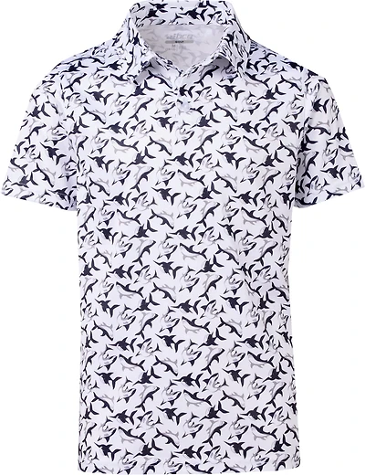 BCG Boys' Shark Print Polo Shirt