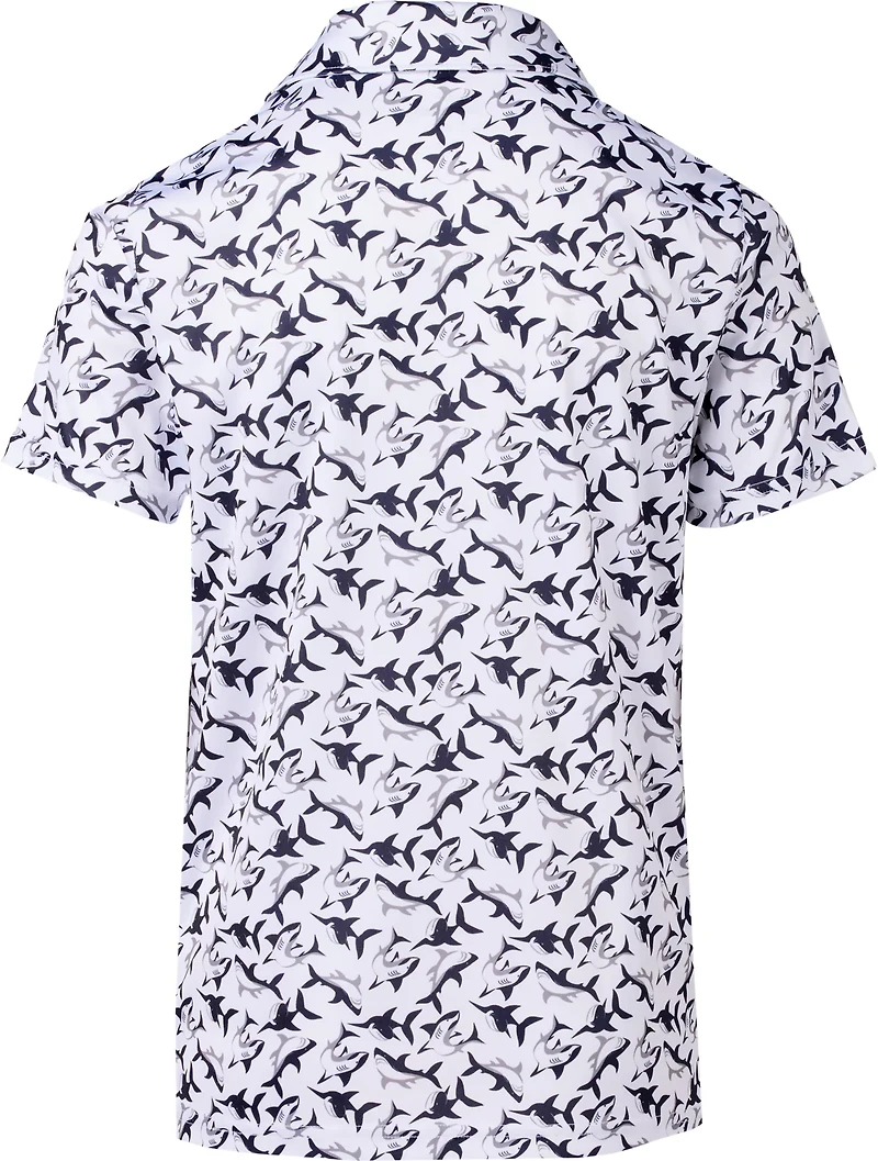 BCG Boys' Shark Print Polo Shirt