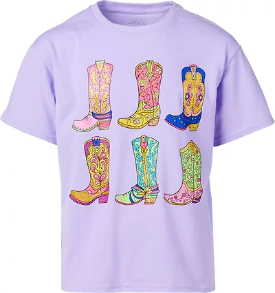 BCG Girls' Lifestyle Cotton Boxy Western Graphic T-shirt