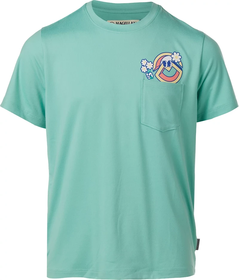 Magellan Outdoors Girls' Catch & Release Flower Graphic T-shirt