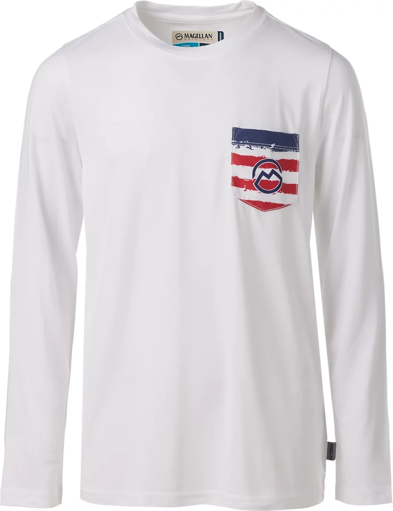 Magellan Outdoors Boys' Americana Bass Long Sleeve Graphic T-shirt
