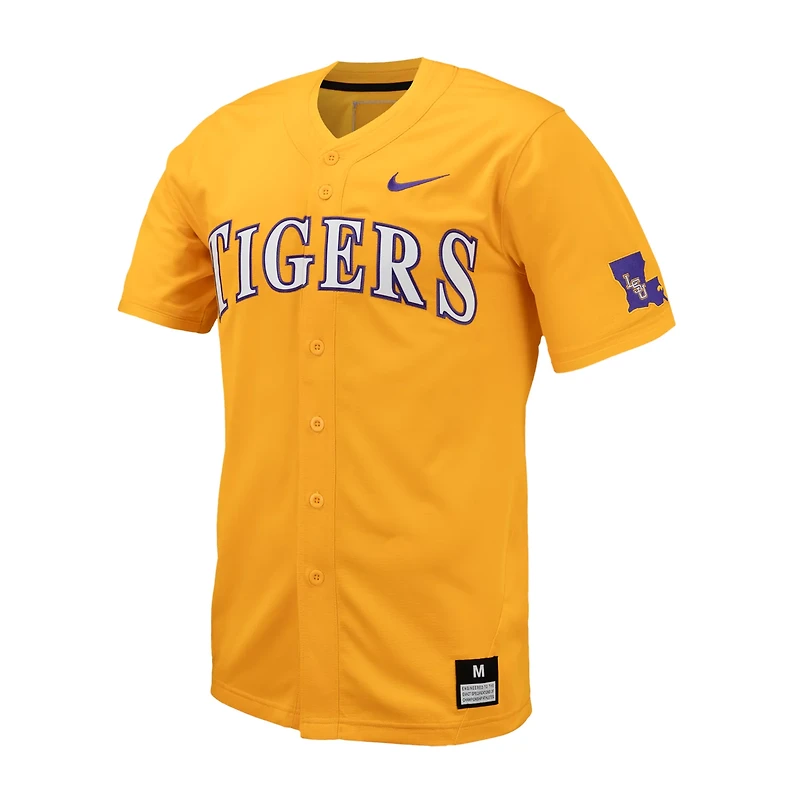 Nike Men's LSU Full Button Replica Baseball Jersey
