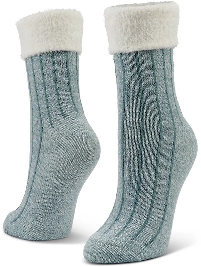 Magellan Outdoors Women's Foldover Marled Rib Crew Socks