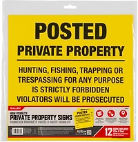 Allen Company Posted No Trespassing Signs 12-Pack