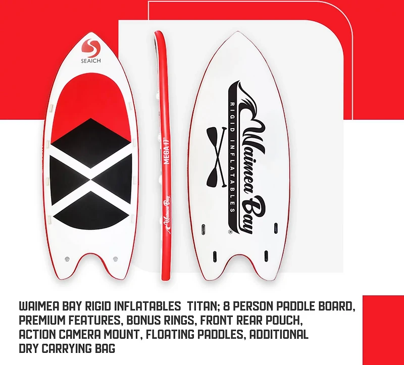 Waimea Bay Titan Giant Island 17' Rigid Inflatable Paddleboard