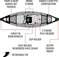 Waimea Bay Vista 9.5' 1-Seater Rigid Inflatable Kayak