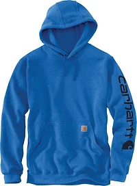 Carhartt Men's Loose Fit Midweight Signature Sleeve Logo Hooded Sweatshirt