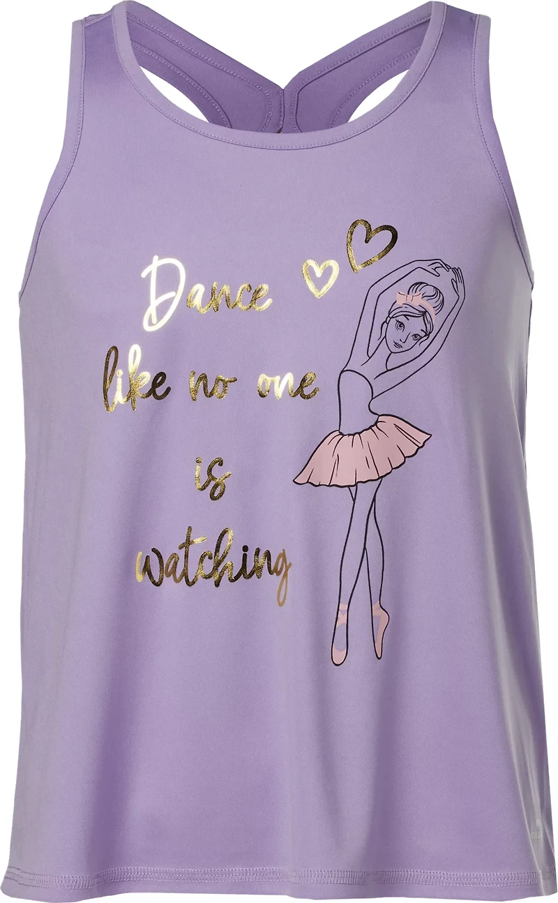 BCG Girls' Training Turbo Dance Ballet Graphic Tank Top