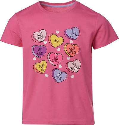 BCG Girls' Lifestyle Valentines Heart Graphic T-shirt