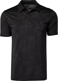 BCG Men's Golf Turbo Splash Jacquard Short Sleeve Polo Shirt