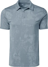 BCG Men's Golf Turbo Splash Jacquard Short Sleeve Polo Shirt