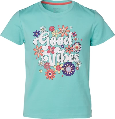 BCG Girls' Lifestyle Cotton Good Vibes Graphic T-shirt