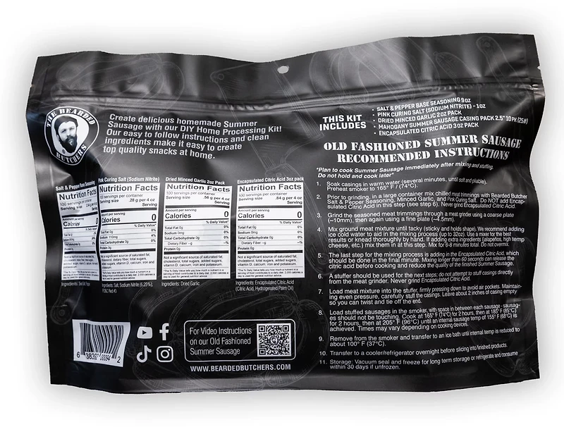 The Bearded Butchers Old Fashioned Summer Sausage DIY Kit