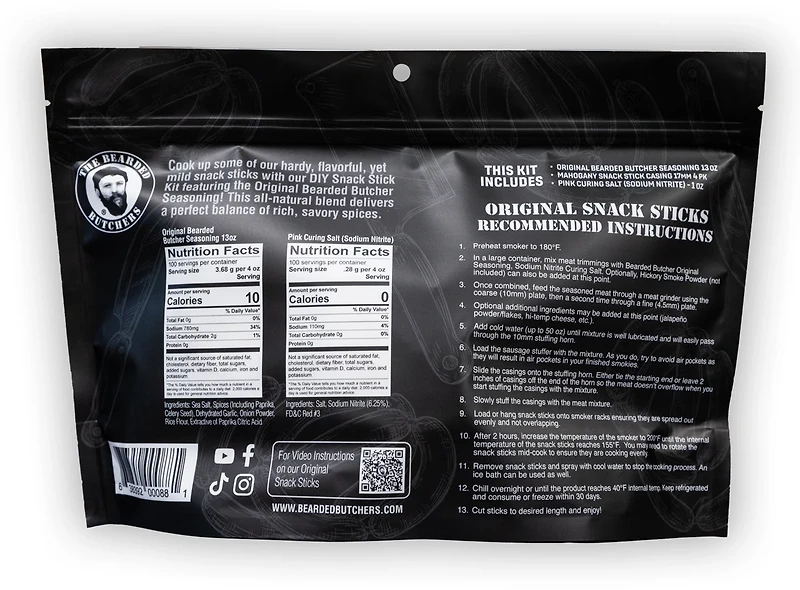 The Bearded Butchers Original Snack Sticks DIY Kit