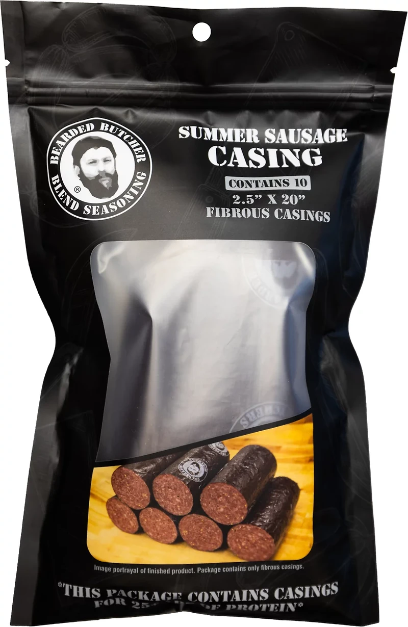 The Bearded Butchers 2.5 in Mahogany Summer Sausage Casings 10-Pack