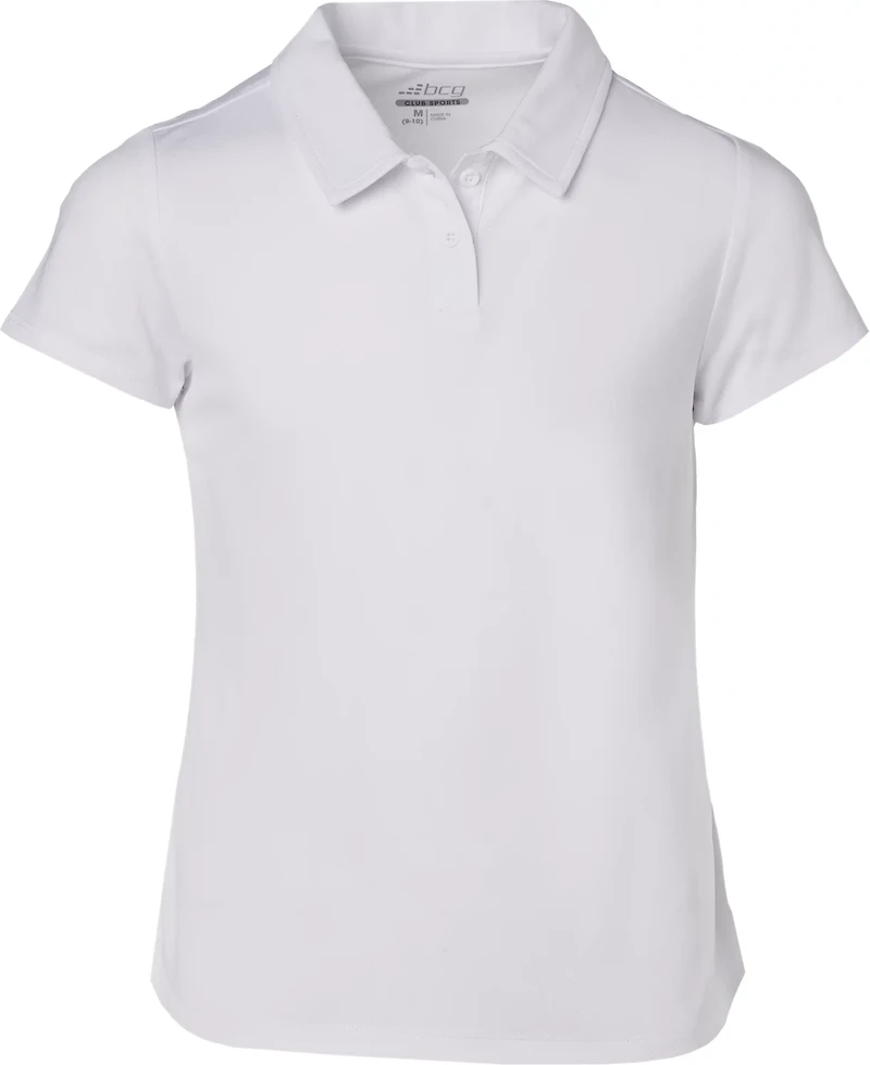 BCG Girls' Tennis Play Short Sleeve Polo Shirt