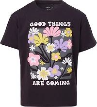 BCG Girls' Lifestyle Cotton Boxy Floral Graphic T-shirt