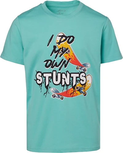 BCG Boys' Do My Own Stunts Cotton Graphic T-shirt