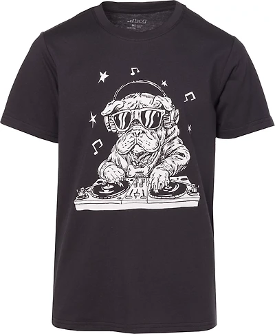 BCG Boys' Cotton Short Sleeve Dog The DJ T-shirt