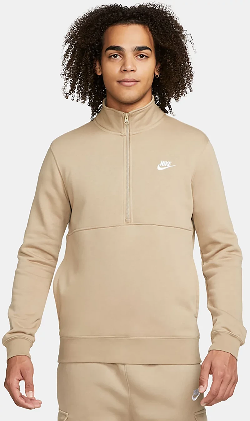 Nike Men's Sportswear Club Brushed-Back 1/2 Zip Pullover