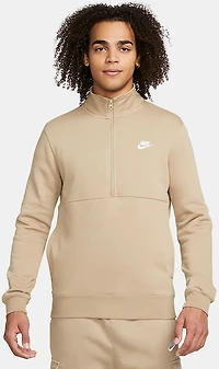 Nike Men's Sportswear Club Brushed-Back 1/2 Zip Pullover