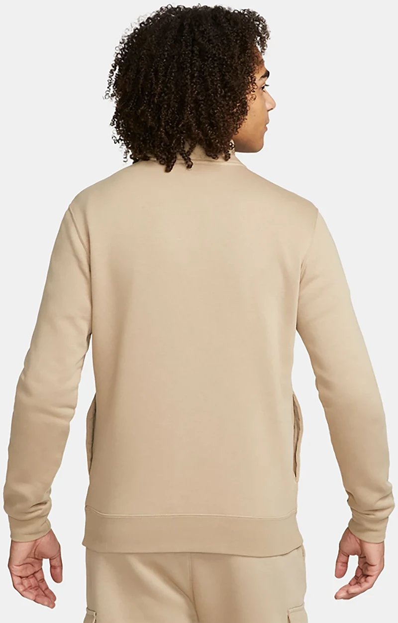 Nike Men's Sportswear Club Brushed-Back 1/2 Zip Pullover