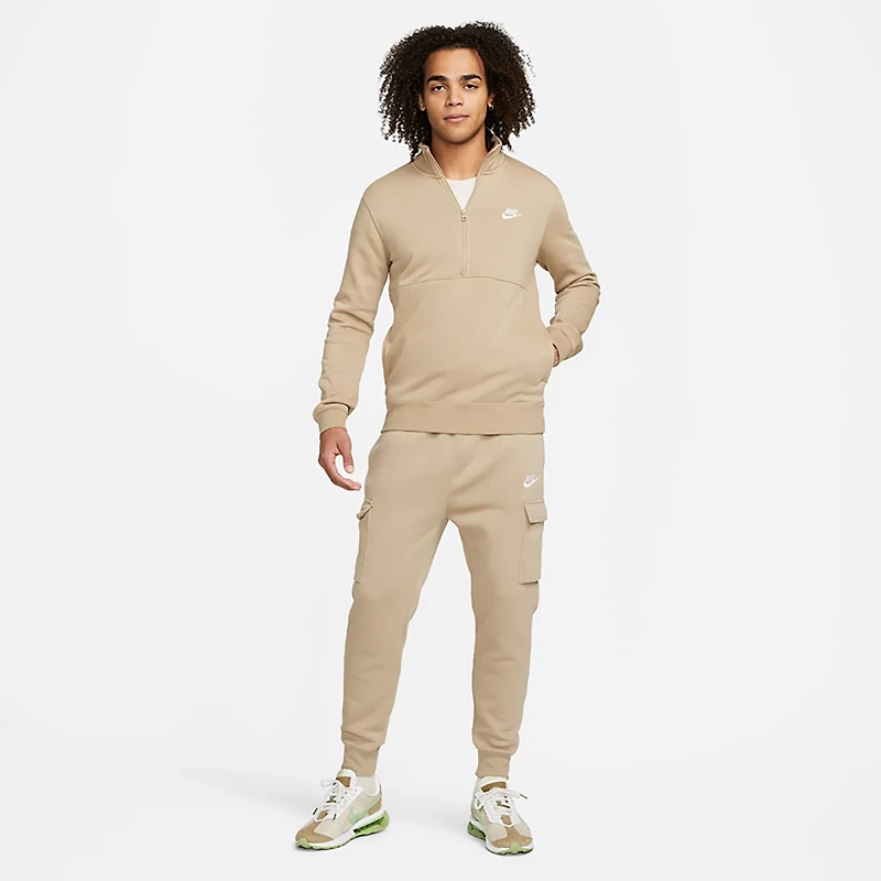 Nike Men's Sportswear Club Brushed-Back 1/2 Zip Pullover