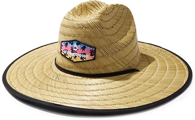 O'Rageous Men's Ombre Floral Lifeguard Straw Hat