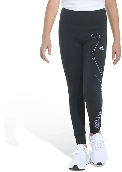 adidas Girls' Glam Graphic Legging