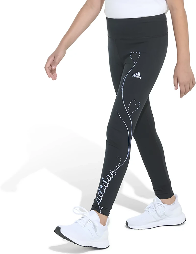adidas Girls' Glam Graphic Legging