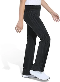 adidas Girls' Rib Velour Vented Flare Leg Pant