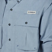 Magellan Outdoors Men's Aransas Pass Heather Long Sleeve Fishing Shirt