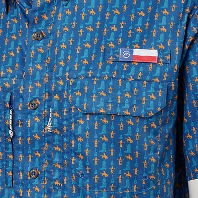 Magellan Outdoors Men's HLSR Rodeo Print Button Down Shirt